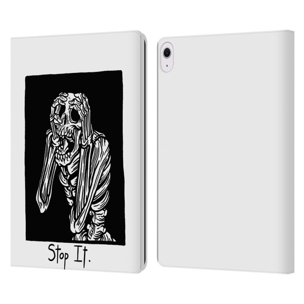 Matt Bailey Skull Stop It Leather Book Wallet Case Cover For Apple iPad Air 13 2024