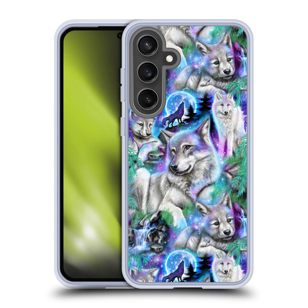 Sheena Pike Animals Daydream Galaxy Wolves Soft Gel Case for Samsung Galaxy S24 FE