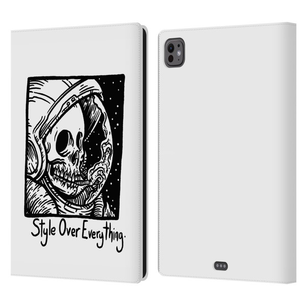 Matt Bailey Skull Style Over Everything Leather Book Wallet Case Cover For Apple iPad Pro 11 M4 2024