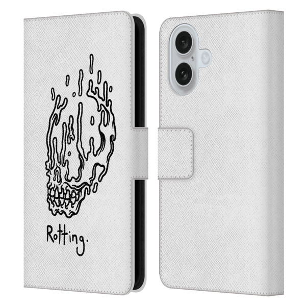 Matt Bailey Skull Rotting Leather Book Wallet Case Cover For Apple iPhone 16