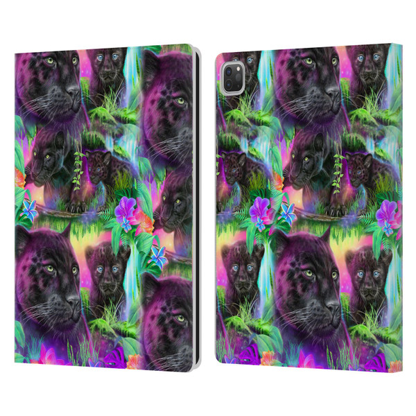 Sheena Pike Big Cats Daydream Panthers Leather Book Wallet Case Cover For Apple iPad Pro 13 M4 2024