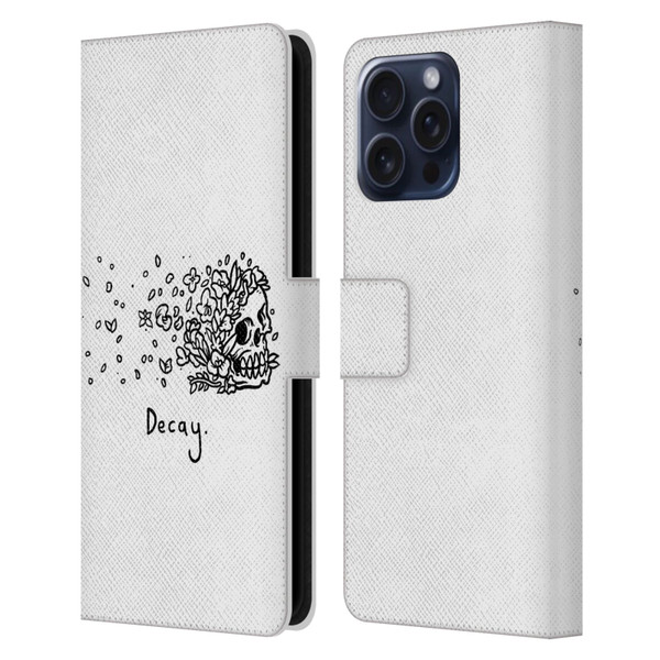Matt Bailey Skull Decay Leather Book Wallet Case Cover For Apple iPhone 16 Pro Max