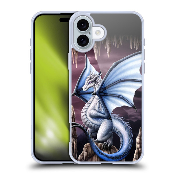 Sarah Richter Fantasy Creatures Blue Dragon Soft Gel Case for Apple iPhone 16 Plus