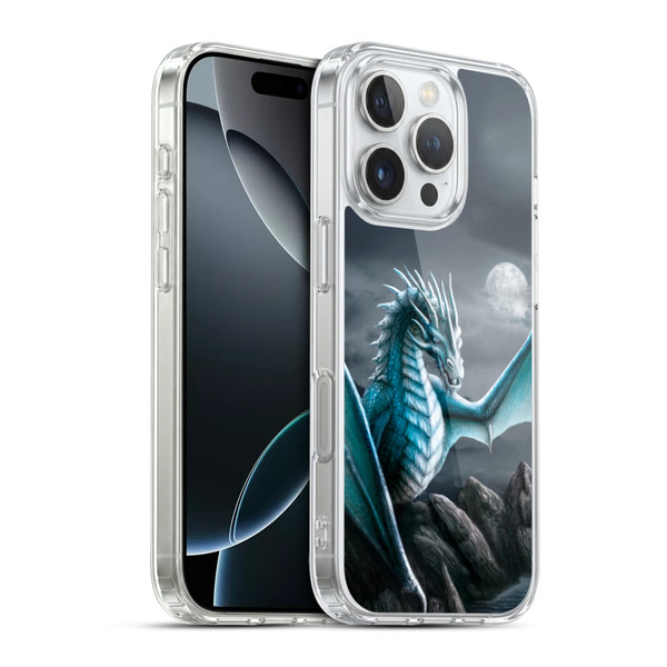 Sarah Richter Fantasy Creatures Blue Water Dragon Soft Gel Case for Apple iPhone 16 Pro & MagSafe