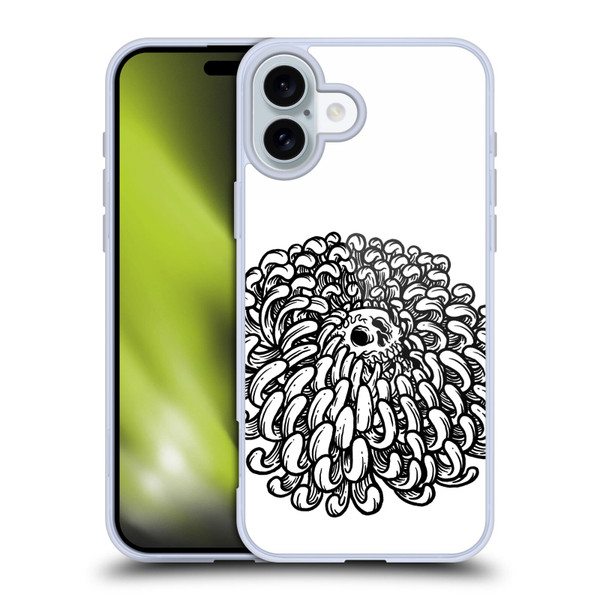 Matt Bailey Skull Flower Soft Gel Case for Apple iPhone 16 Plus