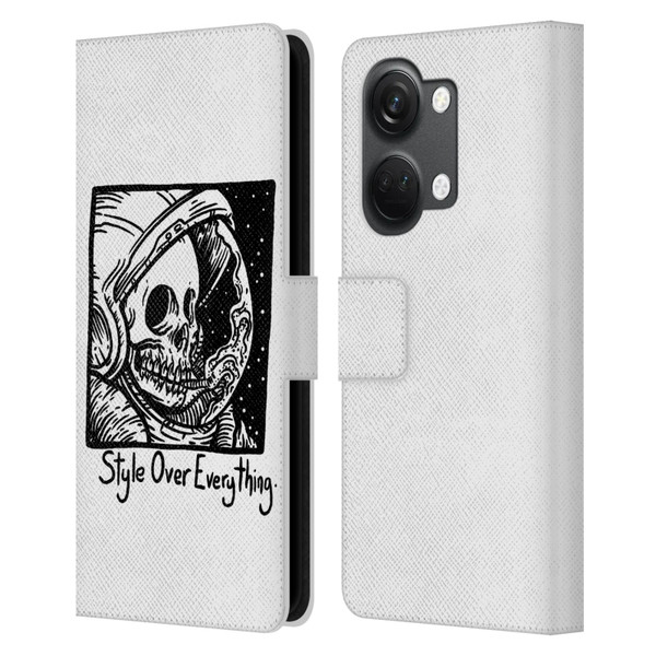 Matt Bailey Skull Style Over Everything Leather Book Wallet Case Cover For OnePlus Nord 3 5G