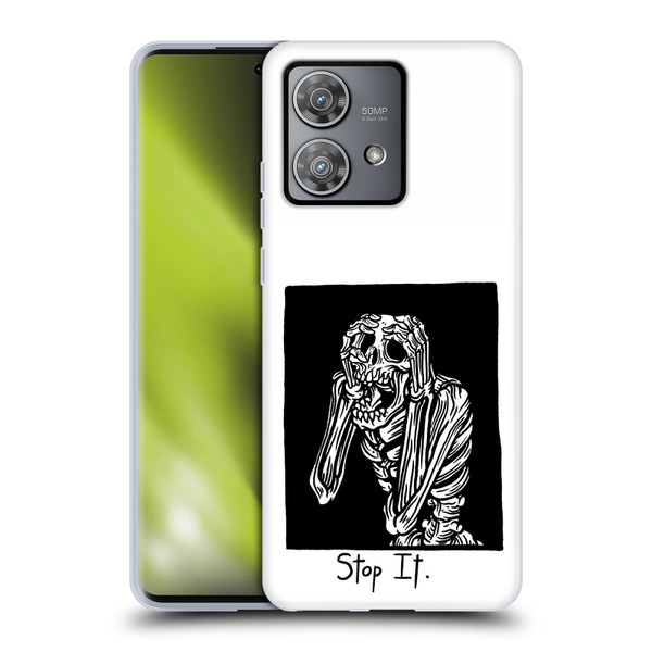 Matt Bailey Skull Stop It Soft Gel Case for Motorola Edge 40 Neo 5G