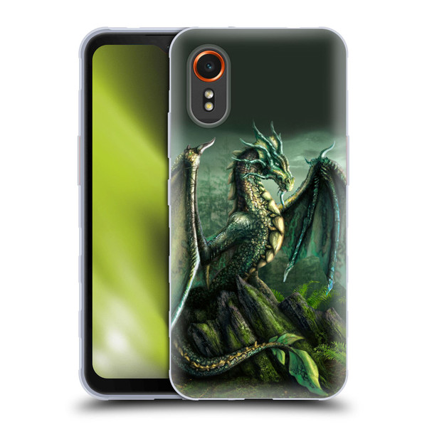 Sarah Richter Fantasy Creatures Green Nature Dragon Soft Gel Case for Samsung Galaxy Xcover7 5G