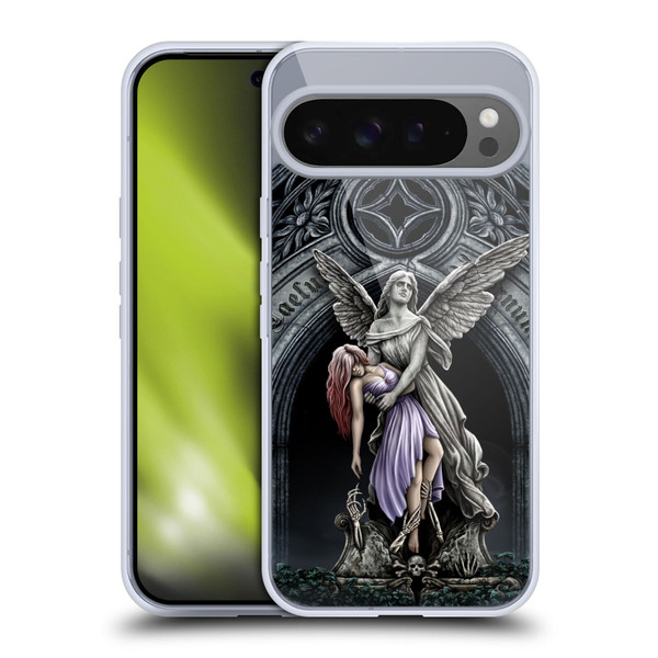 Sarah Richter Gothic Stone Angel With Skull Soft Gel Case for Google Pixel 9 Pro XL