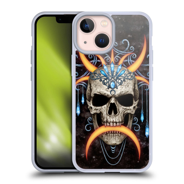 Sarah Richter Skulls Jewelry And Crown Universe Soft Gel Case for Apple iPhone 13 Mini