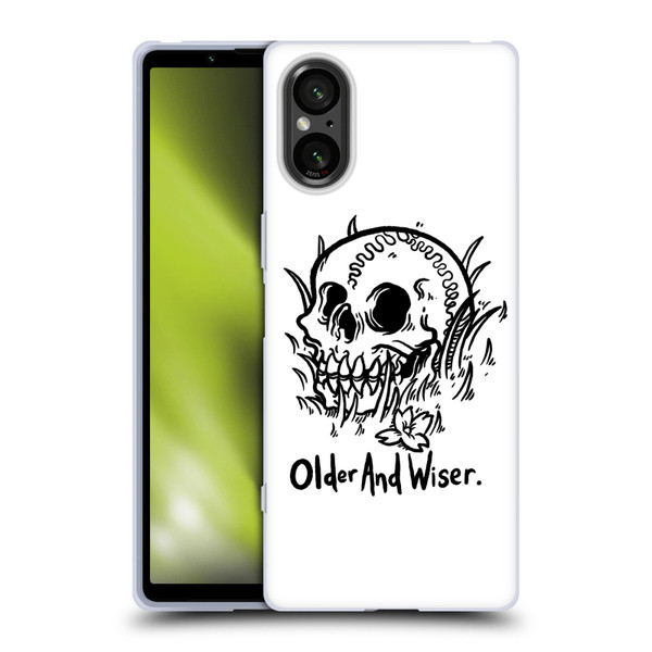 Matt Bailey Skull Older And Wiser Soft Gel Case for Sony Xperia 5 V 5G