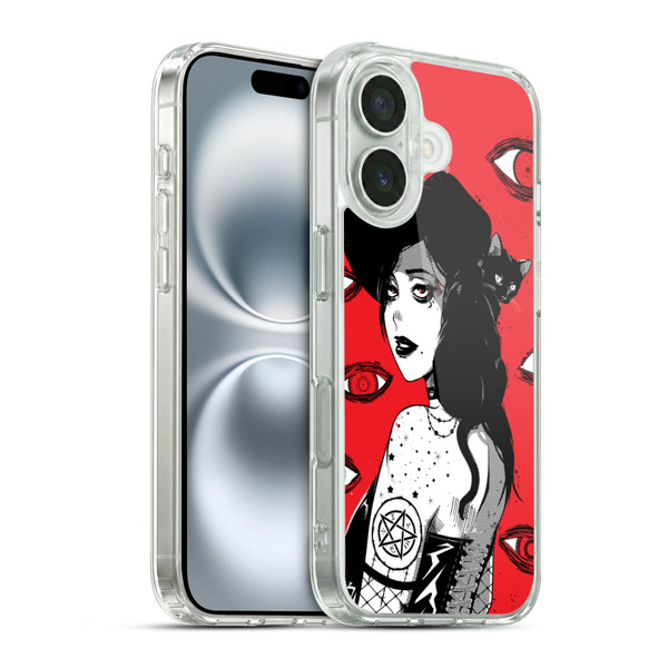 Zombie Makeout Club Graphics Black Makeup Soft Gel Case for Apple iPhone 16 & MagSafe