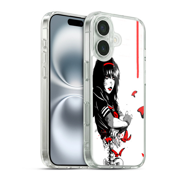 Zombie Makeout Club Graphics Butterflies Soft Gel Case for Apple iPhone 16 & MagSafe