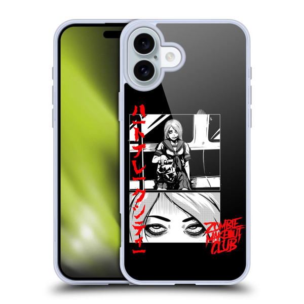 Zombie Makeout Club Graphics Comic Strip Soft Gel Case for Apple iPhone 16 Plus