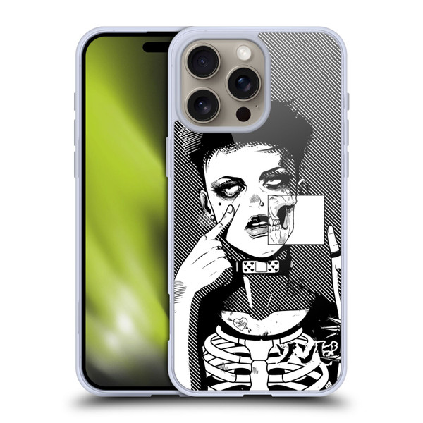 Zombie Makeout Club Graphics Dark Makeup Soft Gel Case for Apple iPhone 16 Pro Max