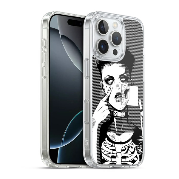 Zombie Makeout Club Graphics Dark Makeup Soft Gel Case for Apple iPhone 16 Pro & MagSafe