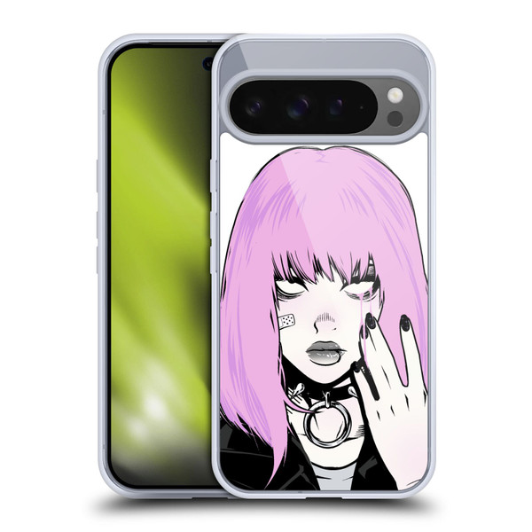 Zombie Makeout Club Graphics Pink Hair Soft Gel Case for Google Pixel 9 Pro XL