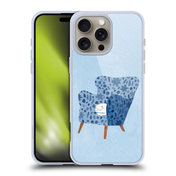 Planet Cat Arm Chair Cornflower Chair Cat Soft Gel Case for Apple iPhone 16 Pro Max