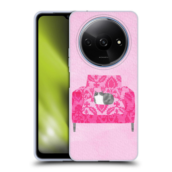Planet Cat Arm Chair Rose Chair Cat Soft Gel Case for Xiaomi Redmi A3