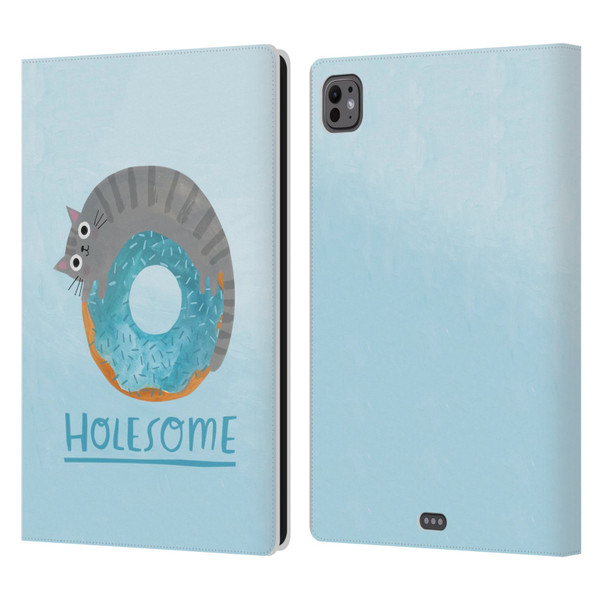 Planet Cat Puns Holesome Leather Book Wallet Case Cover For Apple iPad Pro 11 M4 2024