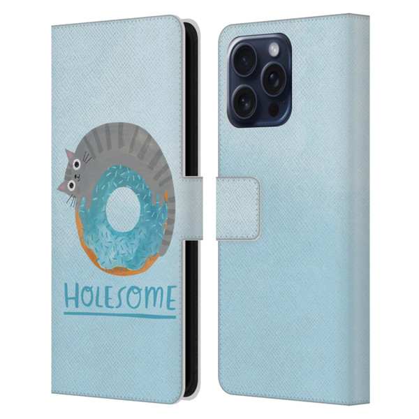 Planet Cat Puns Holesome Leather Book Wallet Case Cover For Apple iPhone 16 Pro Max