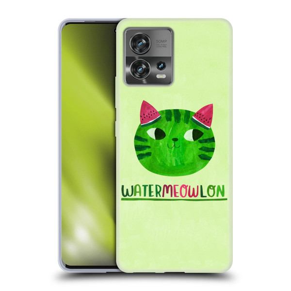 Planet Cat Puns Watermeowlon Soft Gel Case for Motorola Moto Edge 30 Fusion
