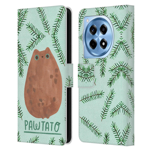 Planet Cat Puns Pawtato Leather Book Wallet Case Cover For OnePlus 12R