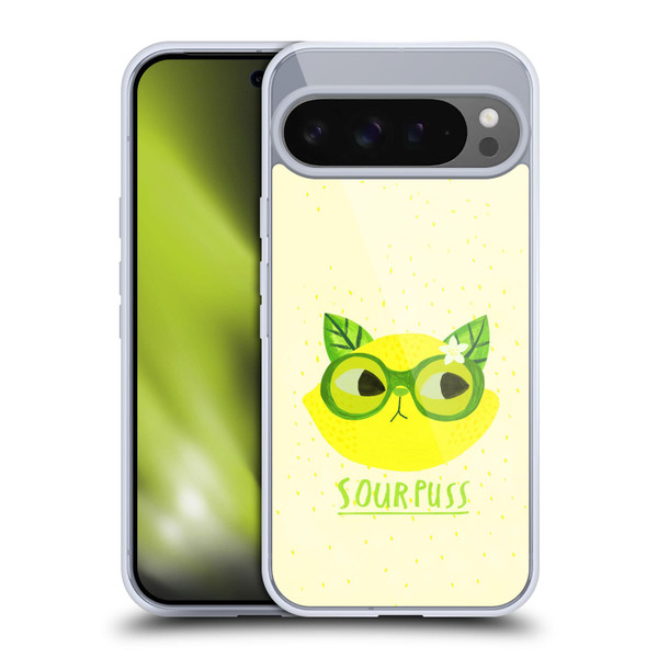 Planet Cat Puns Sour Puss Soft Gel Case for Google Pixel 9 Pro XL