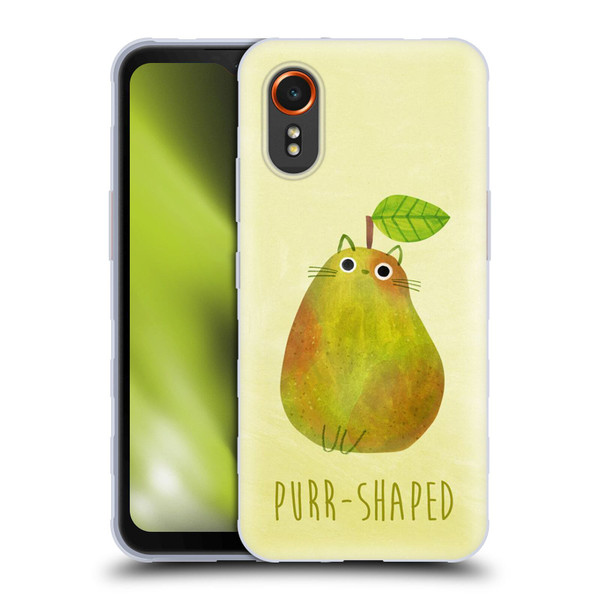 Planet Cat Puns Purr-shaped Soft Gel Case for Samsung Galaxy Xcover7 5G