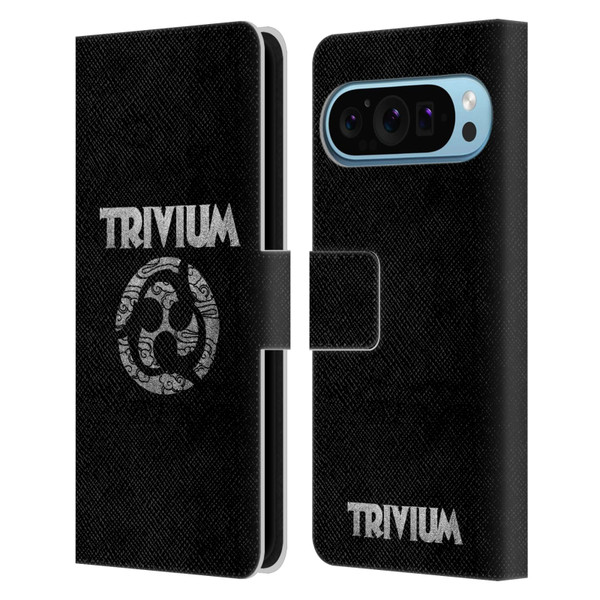 Trivium Graphics Swirl Logo Leather Book Wallet Case Cover For Google Pixel 9 / Pixel 9 Pro