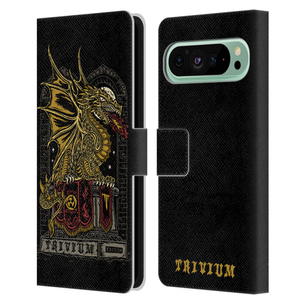 Trivium Graphics Big Dragon Leather Book Wallet Case Cover For Google Pixel 9 Pro XL