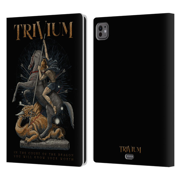 Trivium Graphics Dragon Slayer Leather Book Wallet Case Cover For Apple iPad Pro 11 M4 2024