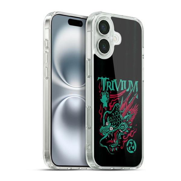 Trivium Graphics Screaming Dragon Soft Gel Case for Apple iPhone 16 Plus & MagSafe