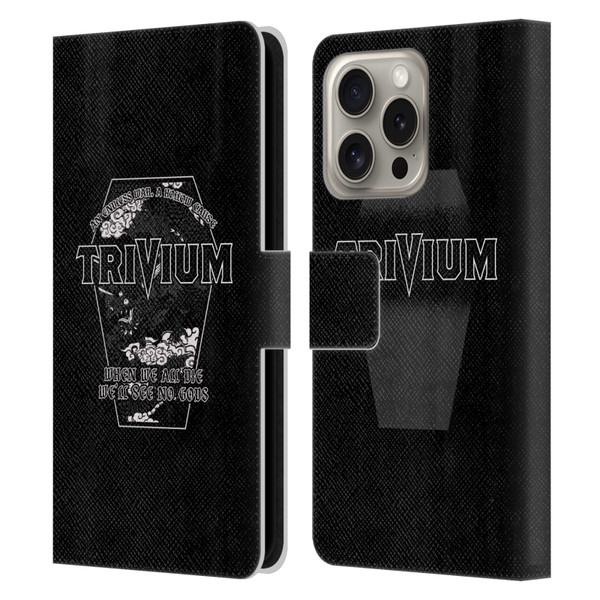 Trivium Graphics No Gods Leather Book Wallet Case Cover For Apple iPhone 16 Pro