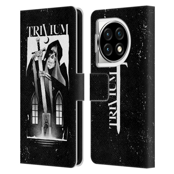 Trivium Graphics Skeleton Sword Leather Book Wallet Case Cover For OPPO OnePlus Ace 3 5G