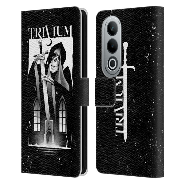 Trivium Graphics Skeleton Sword Leather Book Wallet Case Cover For OPPO OnePlus Ace 3V 5G