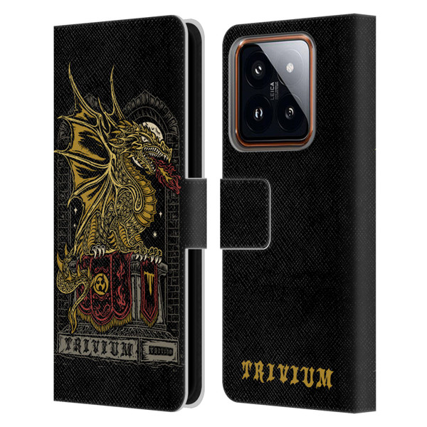 Trivium Graphics Big Dragon Leather Book Wallet Case Cover For Xiaomi 14
