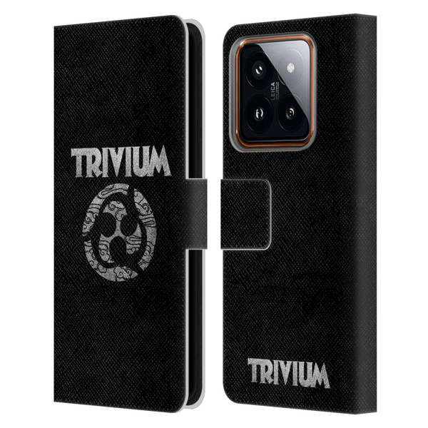 Trivium Graphics Swirl Logo Leather Book Wallet Case Cover For Xiaomi 14