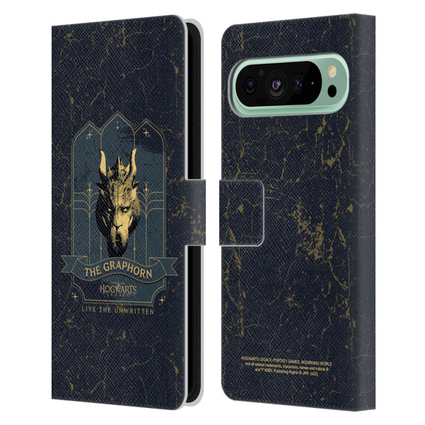 Hogwarts Legacy Graphics The Graphorn Leather Book Wallet Case Cover For Google Pixel 9 Pro XL