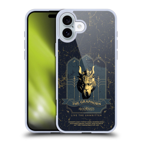 Hogwarts Legacy Graphics The Graphorn Soft Gel Case for Apple iPhone 16 Plus