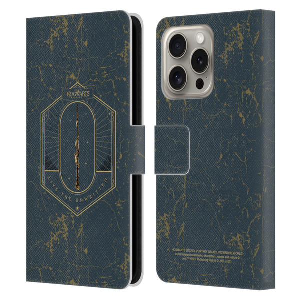 Hogwarts Legacy Graphics Live The Unwritten Leather Book Wallet Case Cover For Apple iPhone 16 Pro