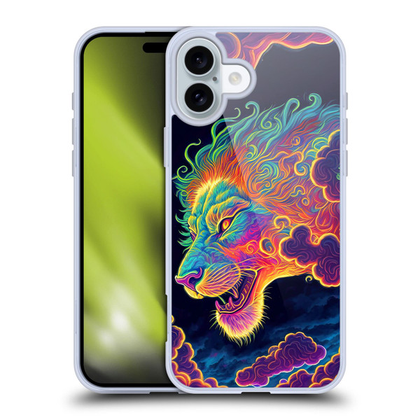 Wumples Cosmic Animals Clouded Lion Soft Gel Case for Apple iPhone 16 Plus