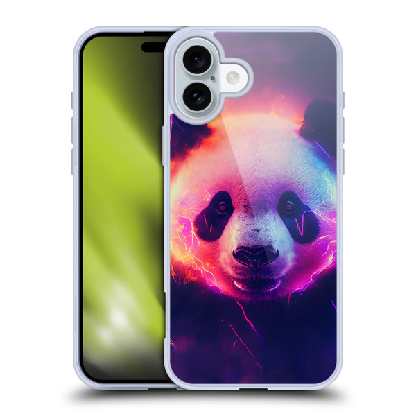 Wumples Cosmic Animals Panda Soft Gel Case for Apple iPhone 16 Plus