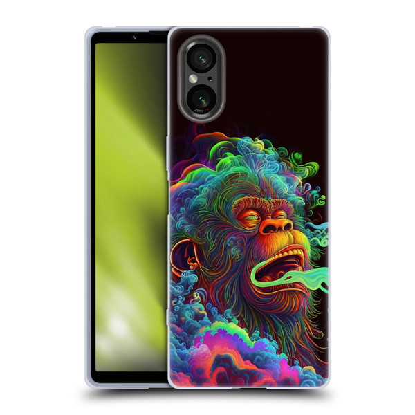 Wumples Cosmic Animals Clouded Monkey Soft Gel Case for Sony Xperia 5 V 5G