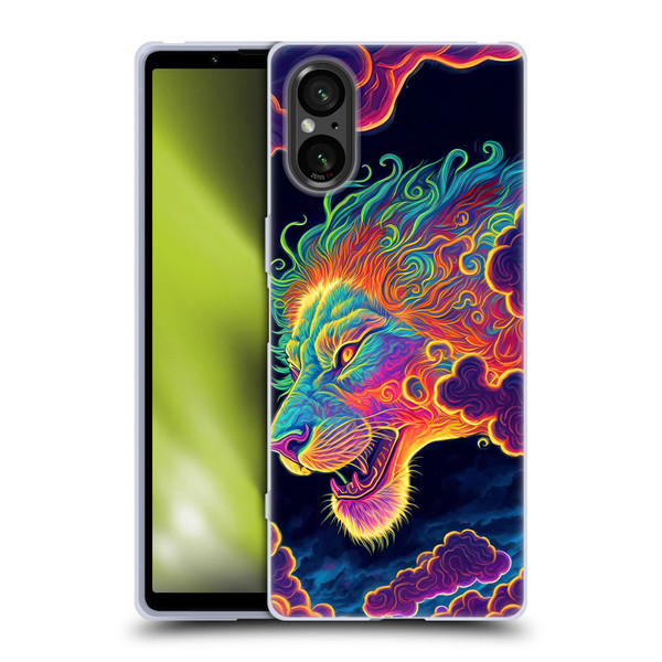 Wumples Cosmic Animals Clouded Lion Soft Gel Case for Sony Xperia 5 V 5G