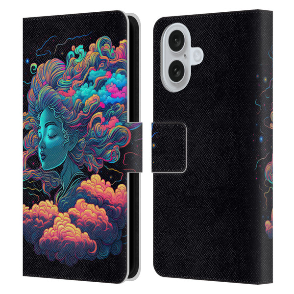 Wumples Cosmic Arts Cloud Goddess Aphrodite Leather Book Wallet Case Cover For Apple iPhone 16