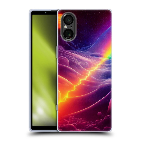 Wumples Cosmic Universe A Chasm On A Distant Moon Soft Gel Case for Sony Xperia 5 V 5G