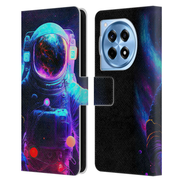 Wumples Cosmic Arts Astronaut Leather Book Wallet Case Cover For OnePlus 12R