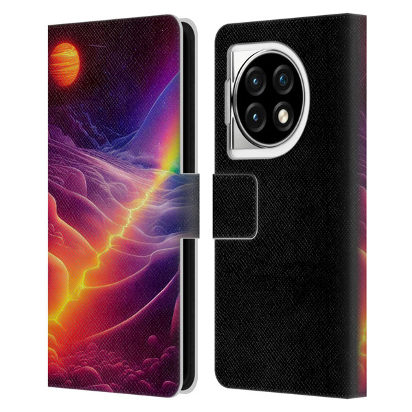 Wumples Cosmic Universe A Chasm On A Distant Moon Leather Book Wallet Case Cover For OPPO OnePlus Ace 3 5G