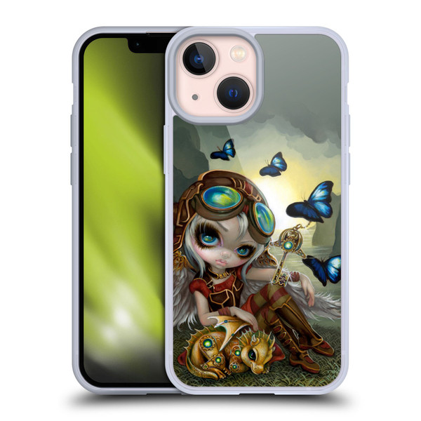 Strangeling Dragon Steampunk Fairy Soft Gel Case for Apple iPhone 13 Mini